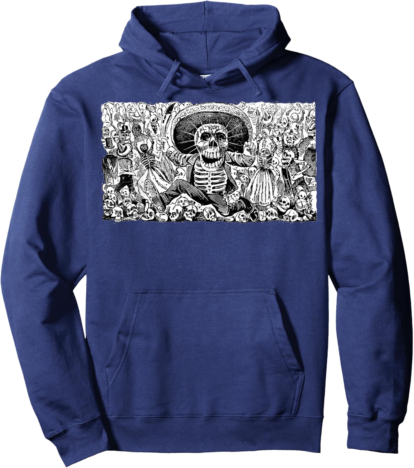 Vintage Mexico Day Of The Dead - Dia De Los Muertos Hoodie - Hoodie | Navy