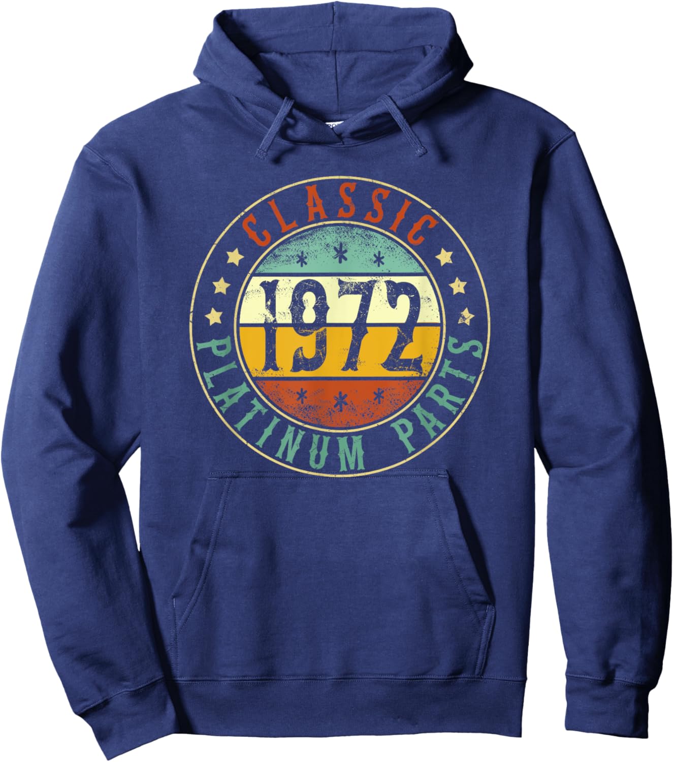 1972 Birthday Platinum Parts Classic, Born In 1972 Birthday Hoodie - Hoodie | Navy