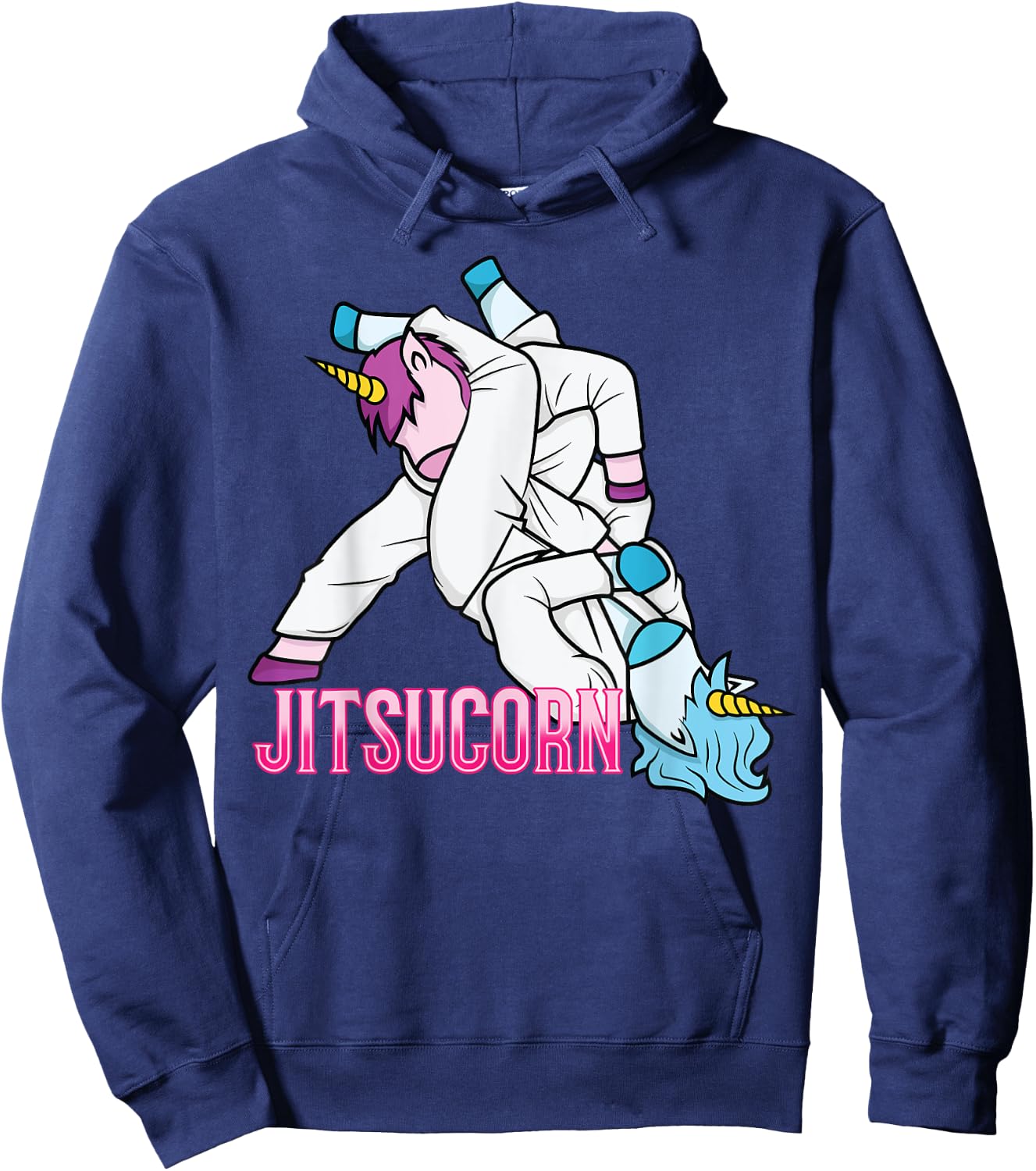 Jitsucorn Unicorn Funny Jiu Jitsu Combat BJJ MMA Girl Gift Hoodie - Hoodie | Navy