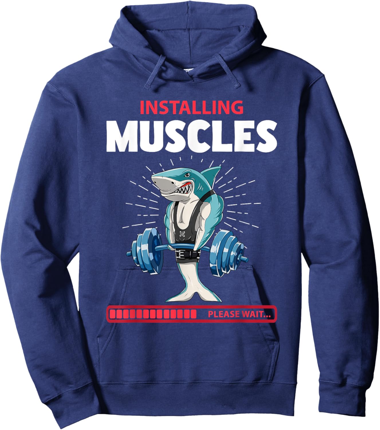 Shark Deadlift Fitness Gym Weightlifting Hoodie - Hoodie | Navy
