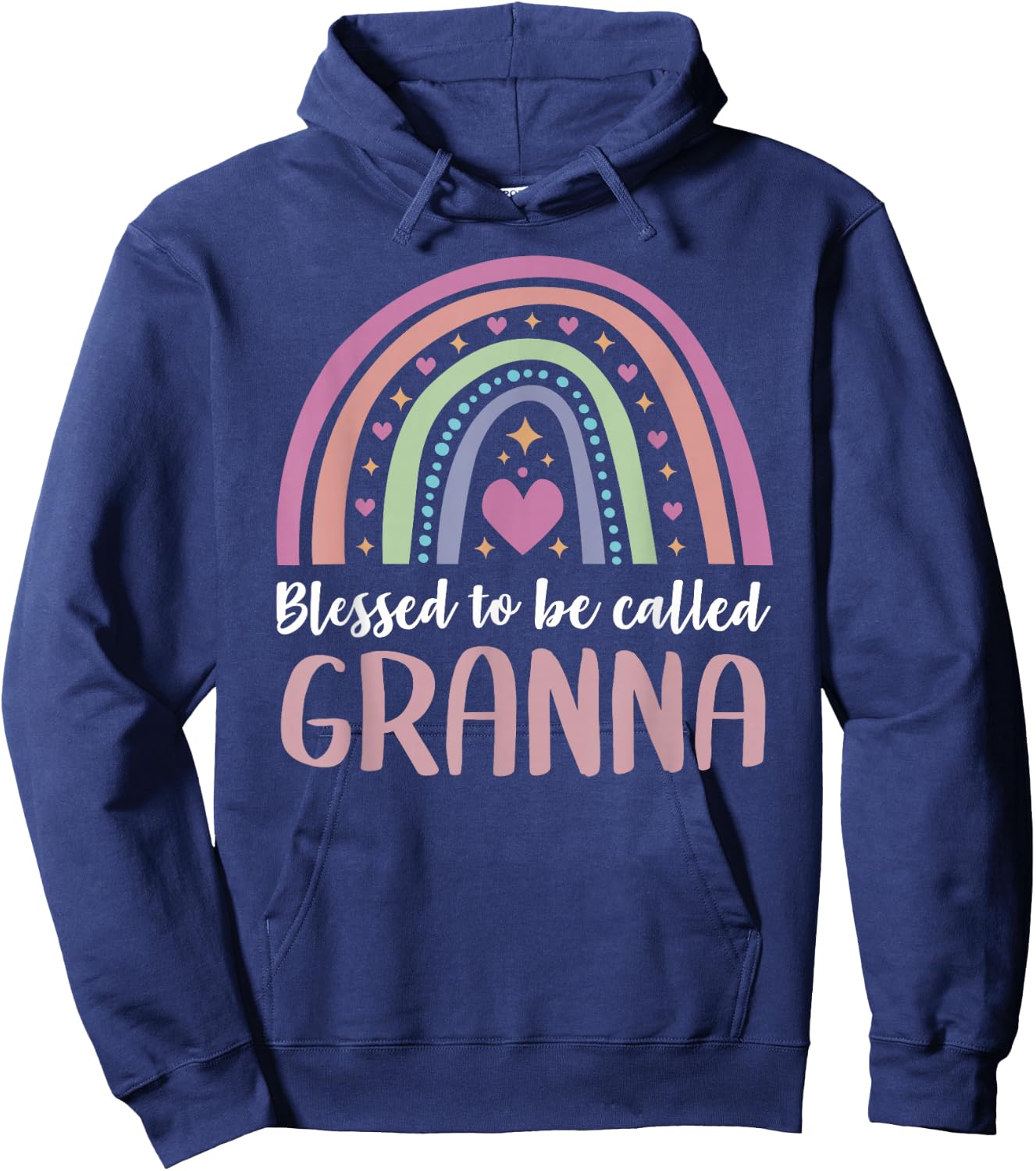 Granna Shirt for Grandma Mothers Day Blessed Granna Hoodie - Hoodie | Navy
