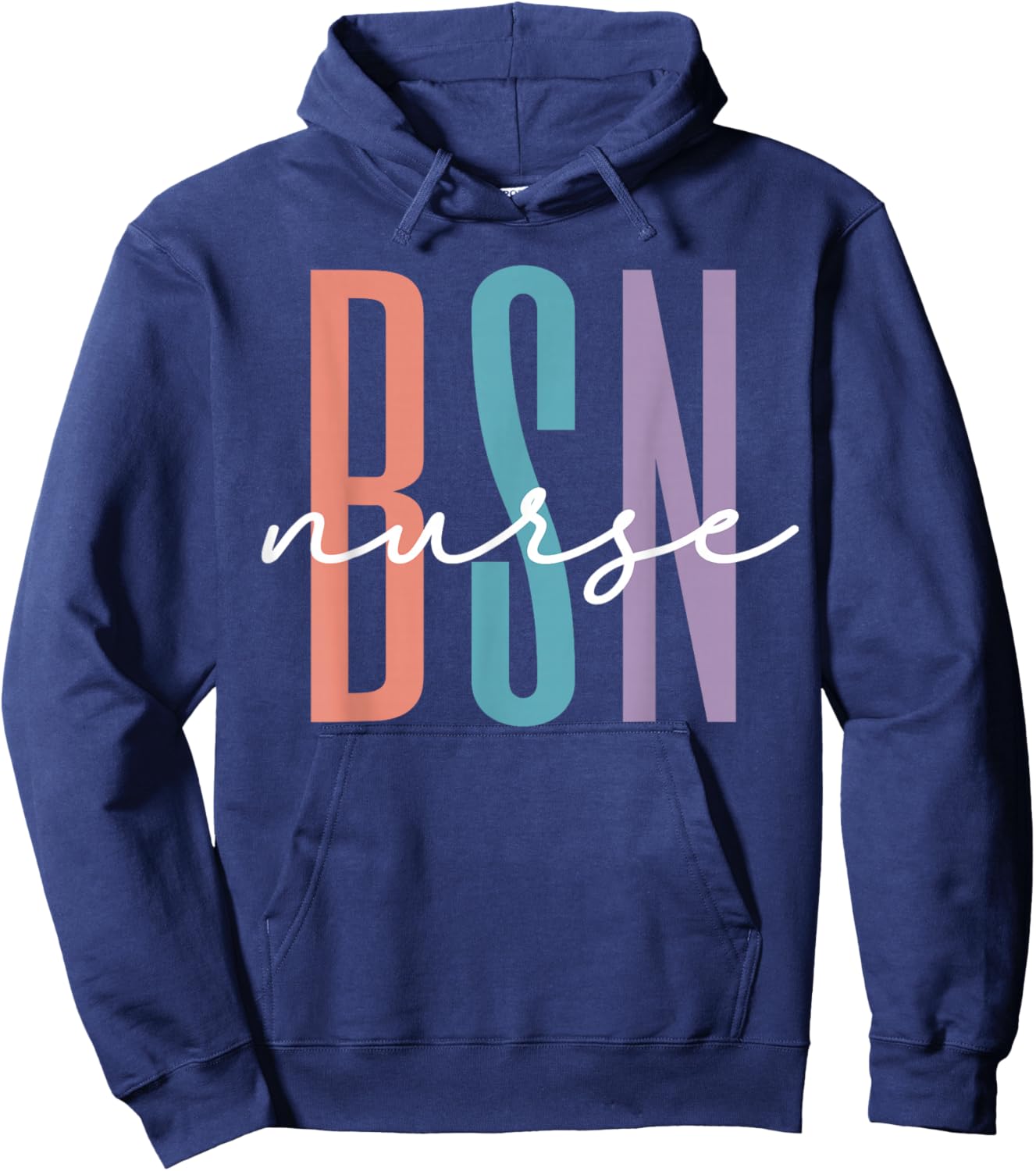 Cute BSN Graduate Registered Nurse Graduation BSN RN Rainbow Hoodie - Hoodie | Navy