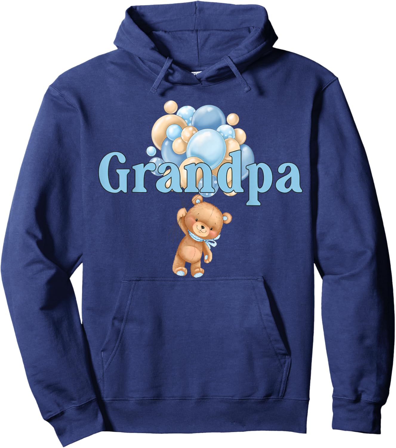 Grandpa Teddy Bear 1st Birthday Boy Family Matching Hoodie - Hoodie | Navy