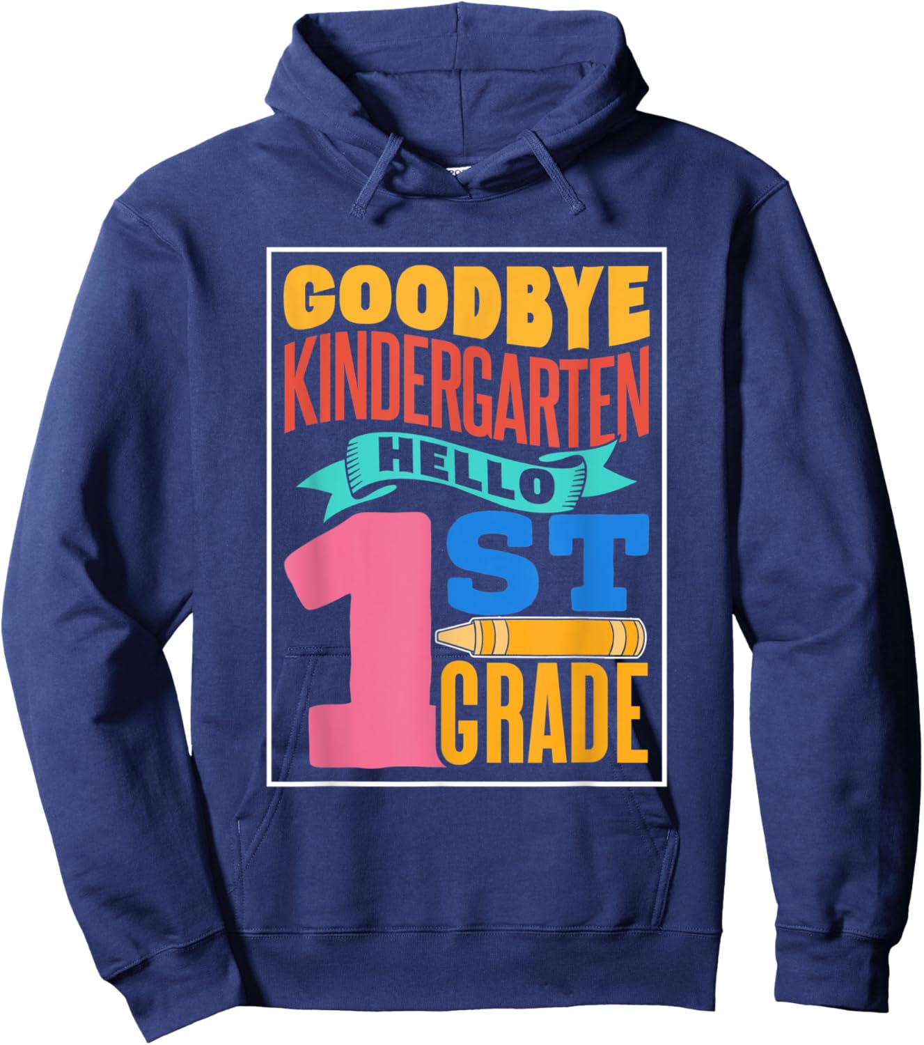 Auf Wiedersehen Kindergarten Hallo 1 Klasse Erste Klasse Hoodie - Hoodie | Navy