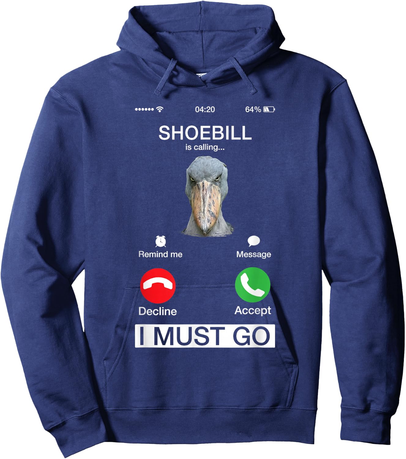 Shoebill Is Calling Large African Bird Wildlife Animal Lover Hoodie - Hoodie | Navy