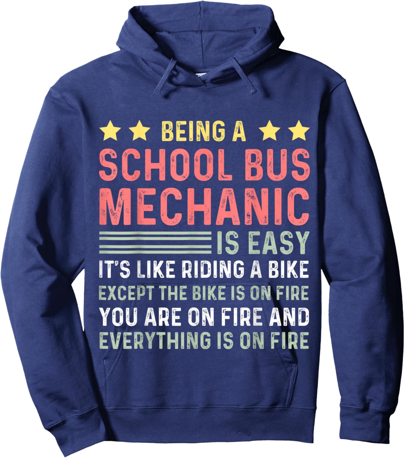 School Bus Mechanic Hoodie - Hoodie | Navy