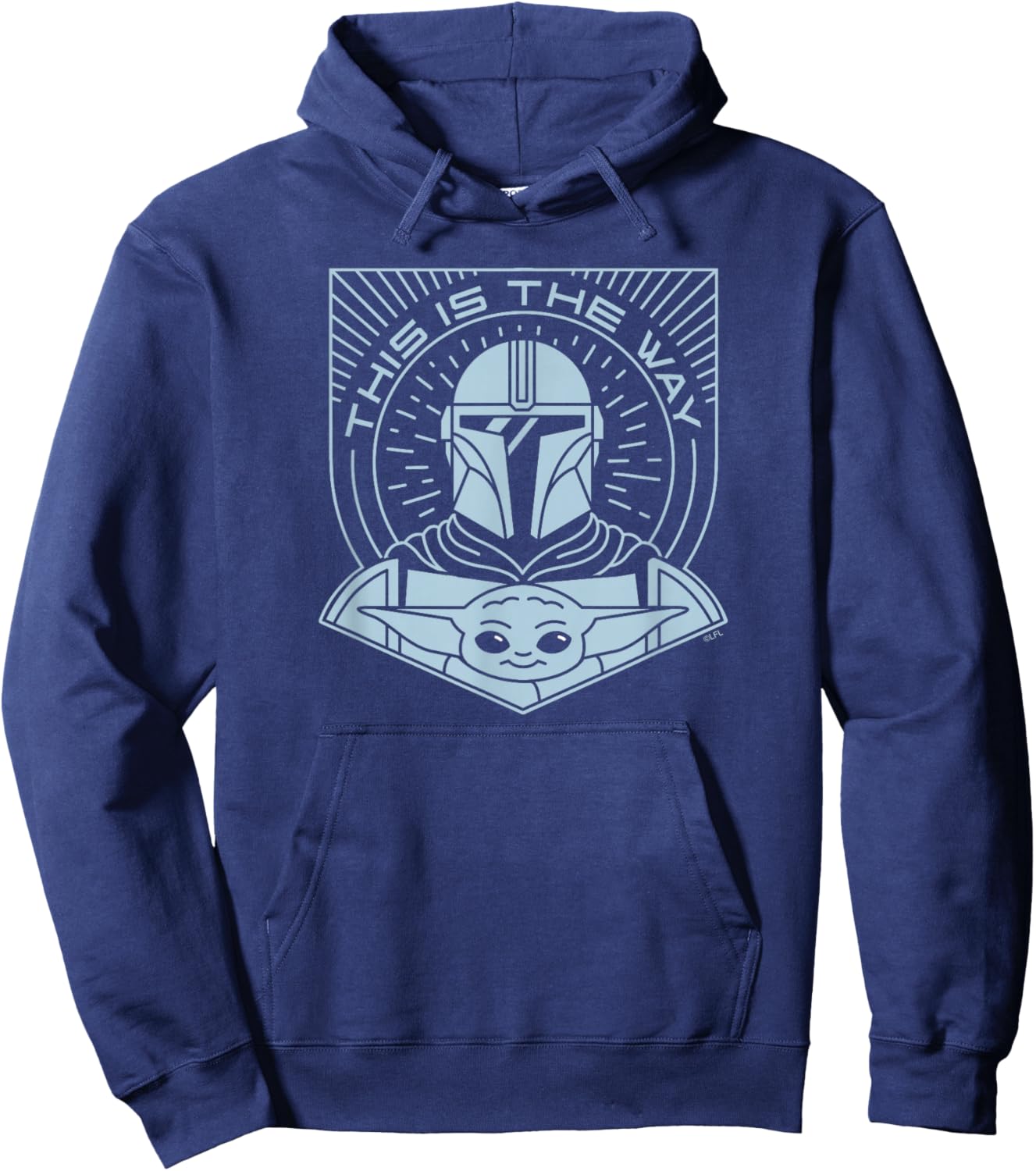 Star Wars The Mandalorian Season 3 Grogu The Way Hyperspace Hoodie - Hoodie | Navy