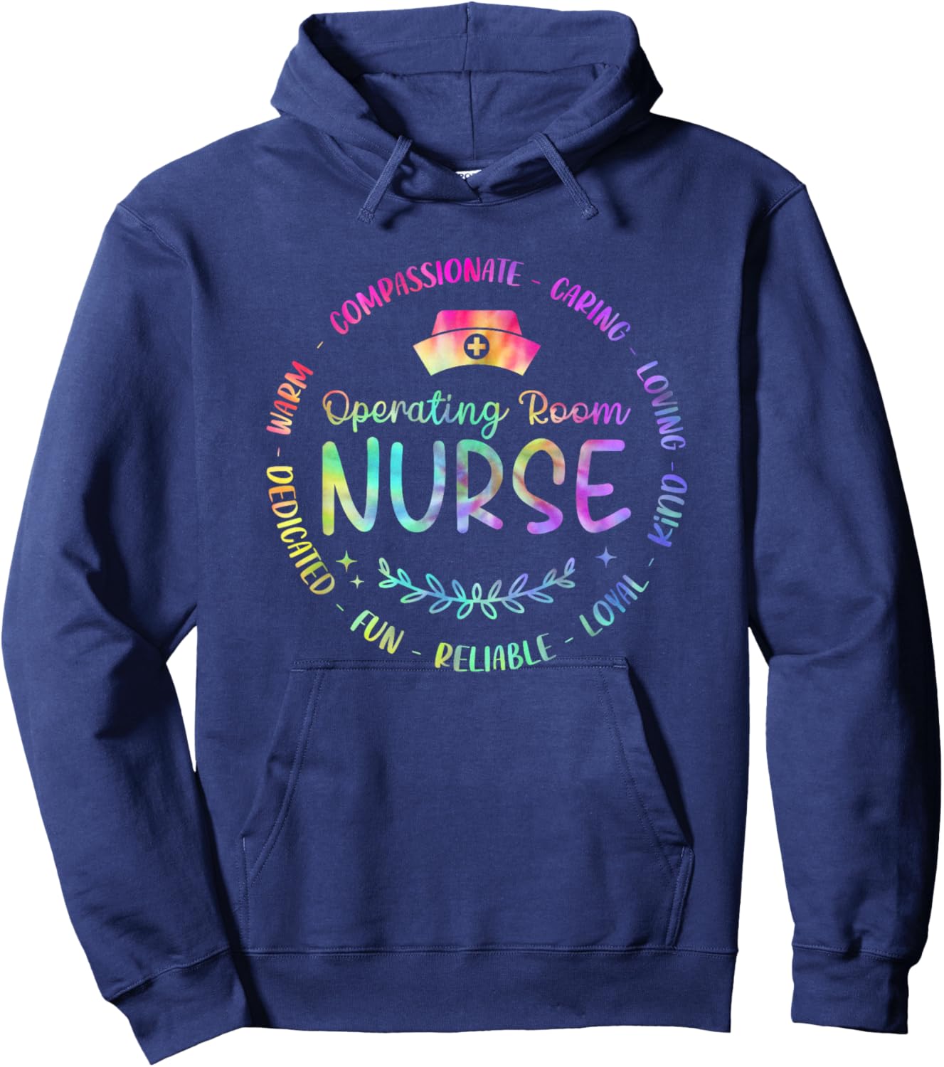 Funny Operating Room Nurse Nursing Tie Dye Men Hoodie - Hoodie | Navy