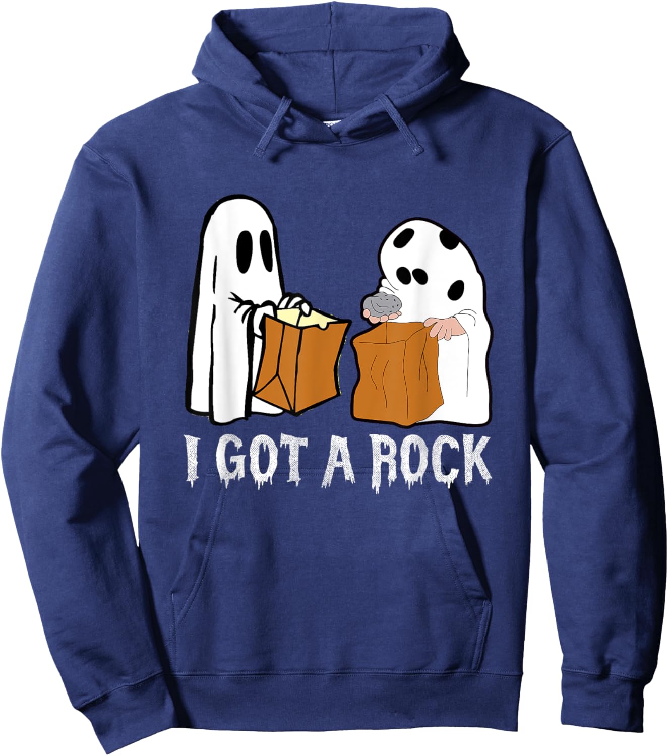 Funny Boo Ghost Scary I Got A Rock Halloween Hoodie - Hoodie | Navy