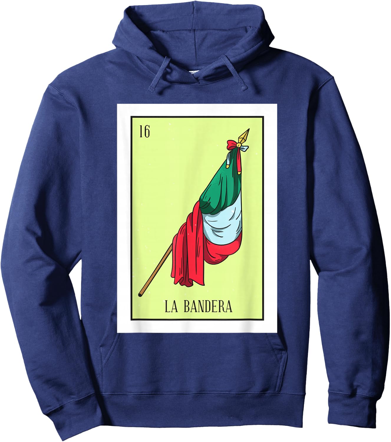 La Bandera Lottery Card Gift The Flag Card Mexican Lottery Hoodie - Hoodie | Navy