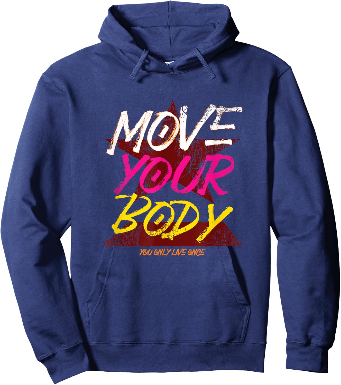 Retro Move Your Body Gift Hoodie - Hoodie | Navy