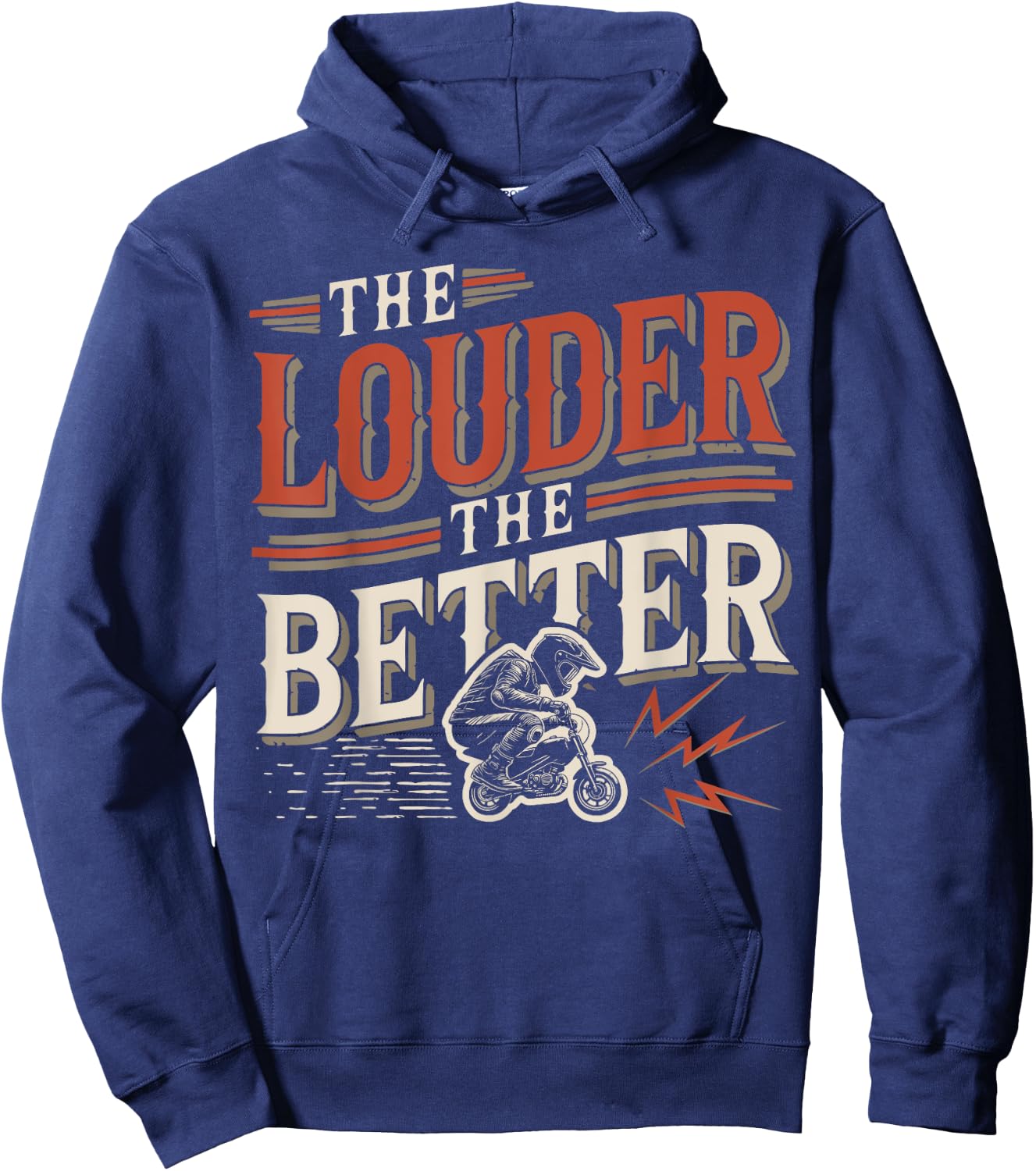 Pocket Bike Louder Better Funny Mini-Motorcycle Rider Hoodie - Hoodie | Navy