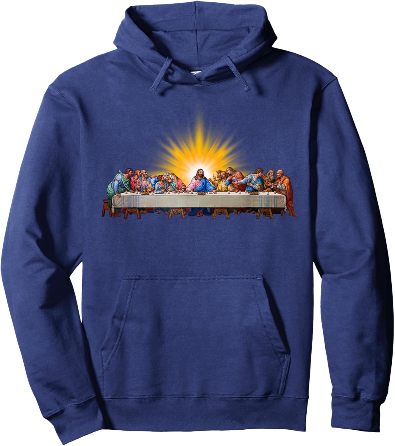 Last Supper Jesus Christ Leonardo Da Vinci Painting Hoodie - Hoodie | Navy