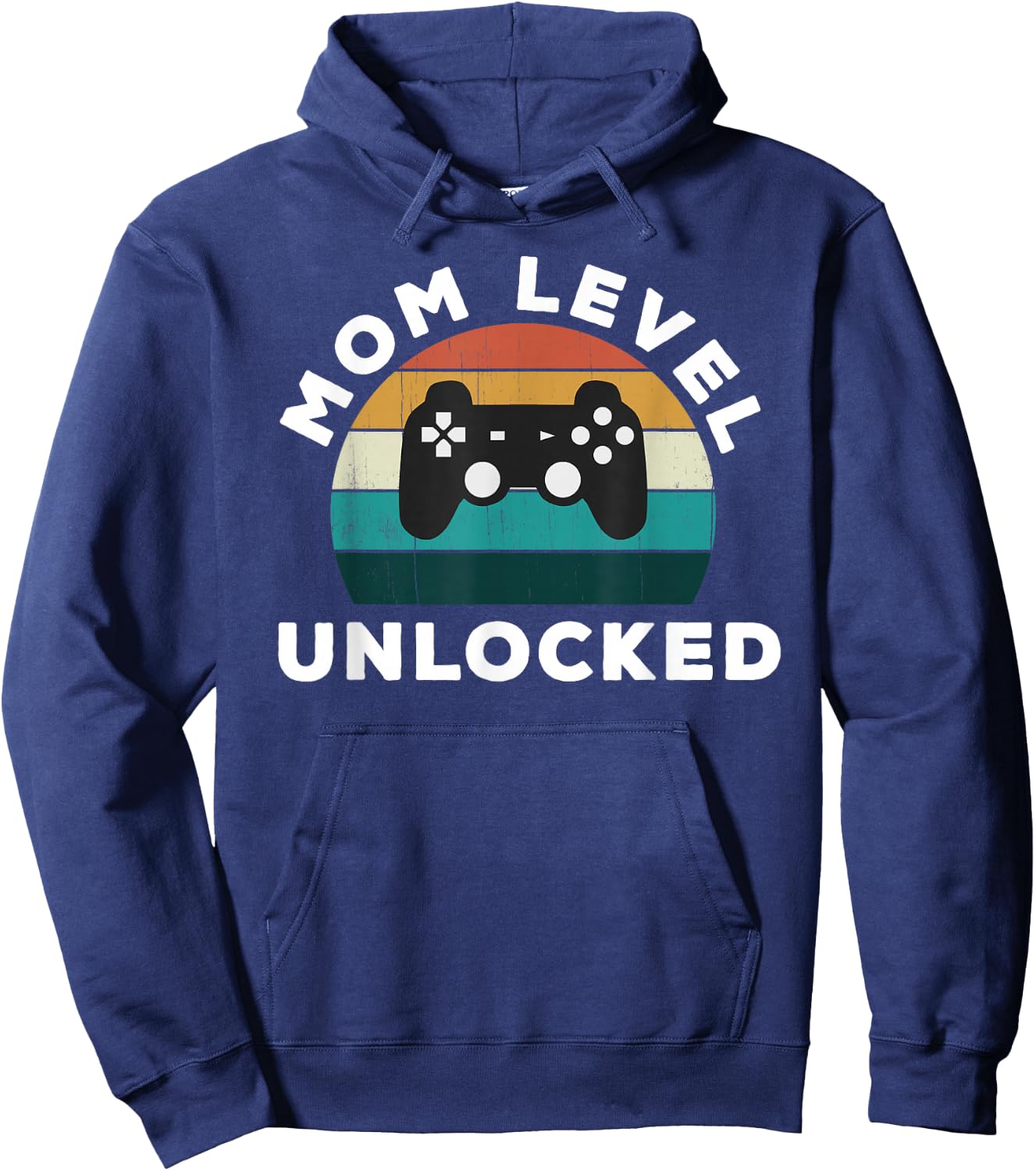 Mom Level Unlocked: Game Lover / Gamer New Baby Mother Mamma Hoodie - Hoodie | Navy