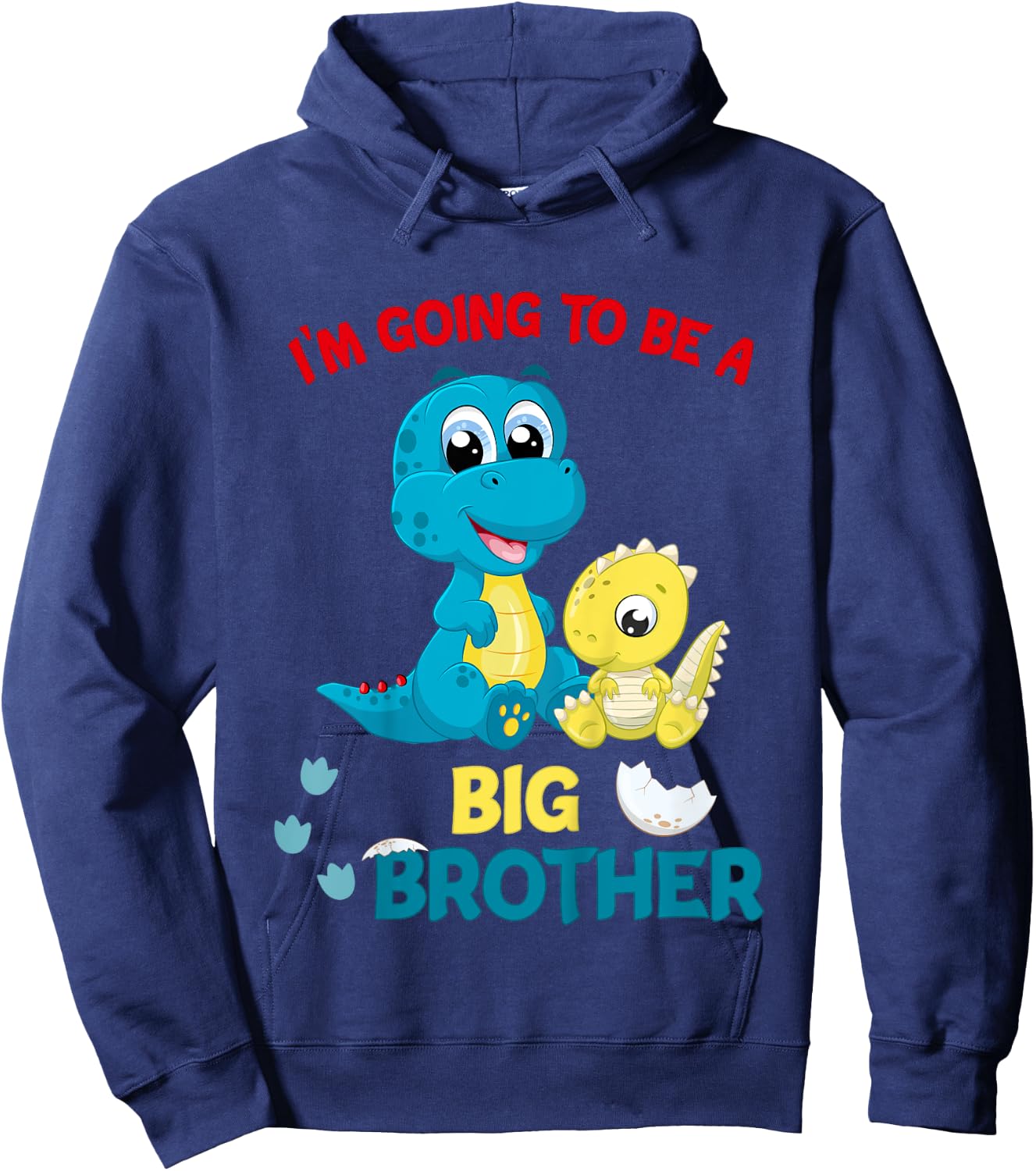 Kids I'm Going to be a Big Brother 2025 Announcing Pregnancy Hoodie - Hoodie | Navy