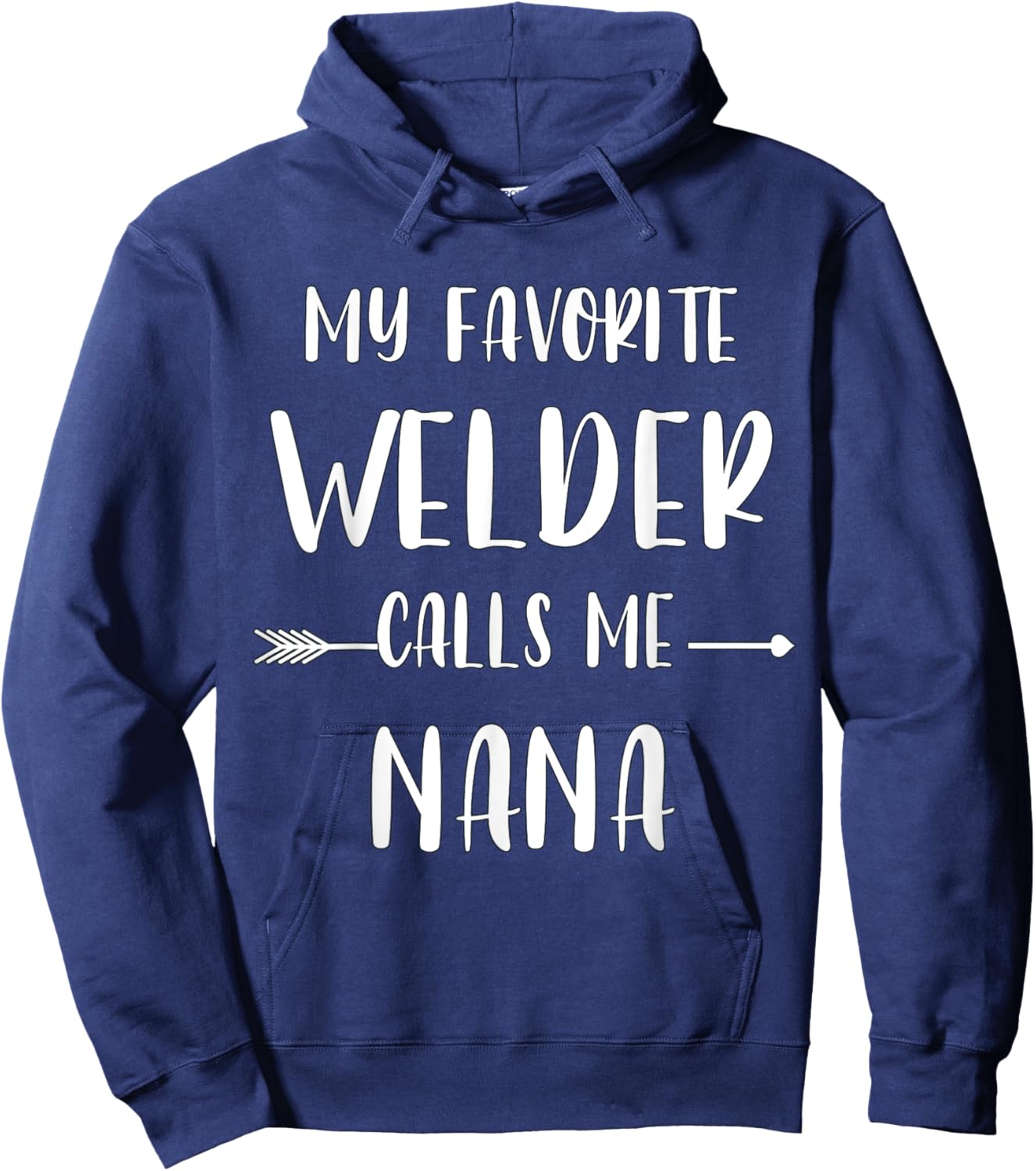 Welder My Favorite Welder Calls Me Nana Vintage Xmas Hoodie - Hoodie | Navy