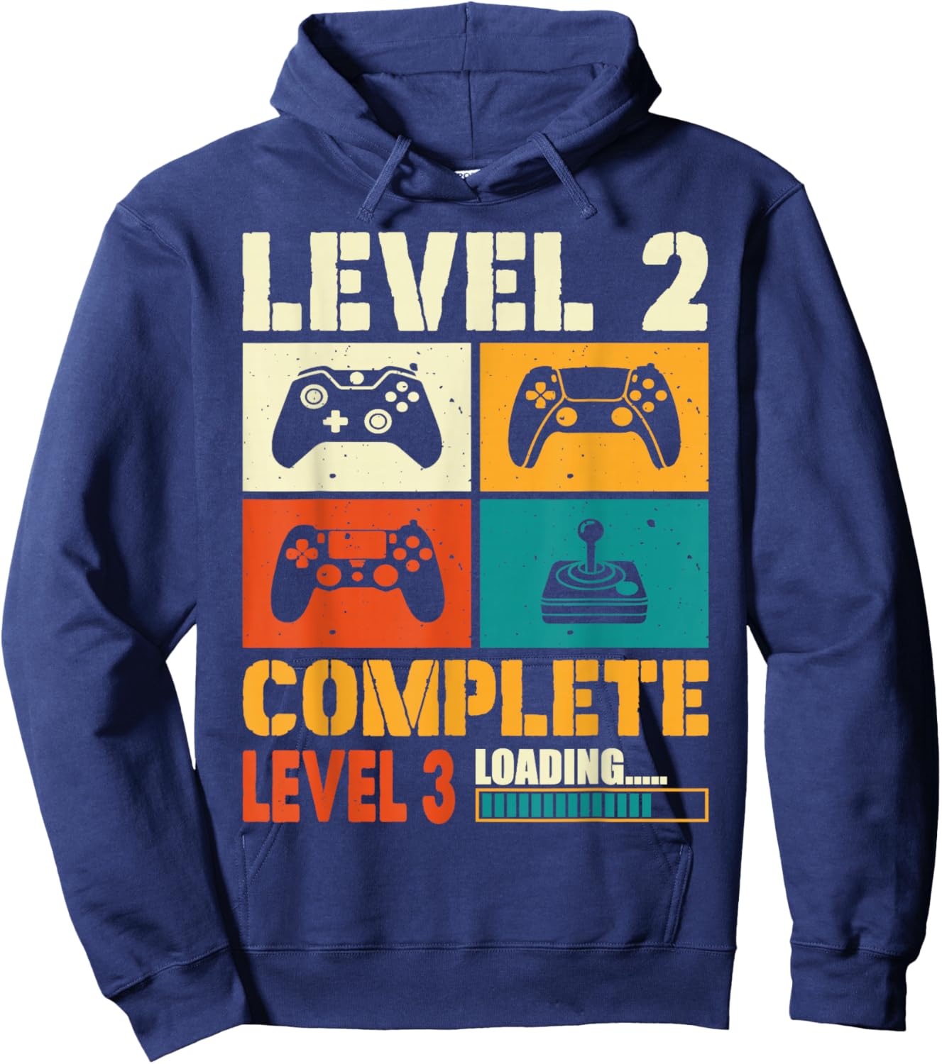 Level 2 Complete Level 3 Loading 2nd Wedding Anniversary Hoodie - Hoodie | Navy