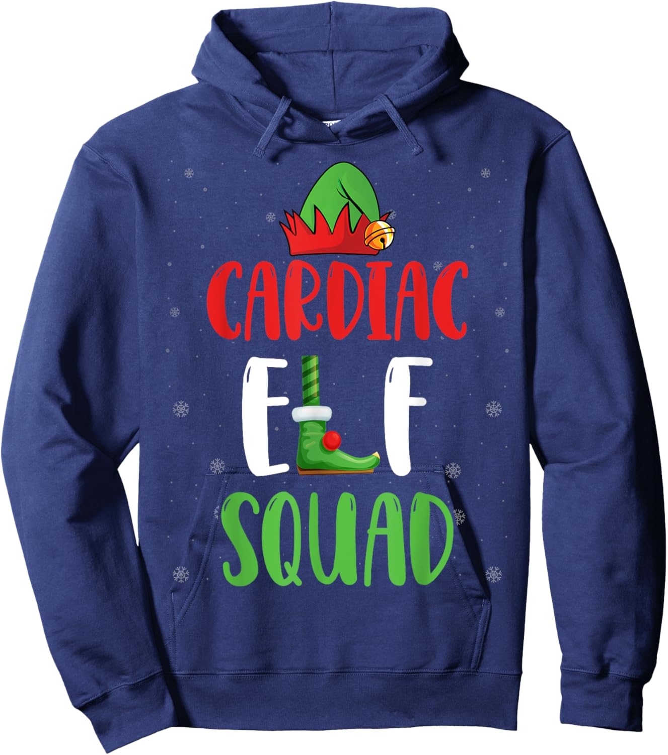 Cardiac Elf Squad Cardiac Nurse Xmas Cardiology Christmas Hoodie - Hoodie | Navy