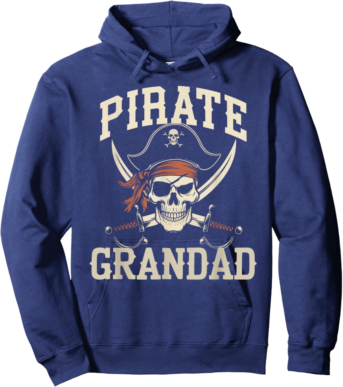 Pirate Grandad Funny Captain Halloween Costume Grandpa Hoodie - Hoodie | Navy