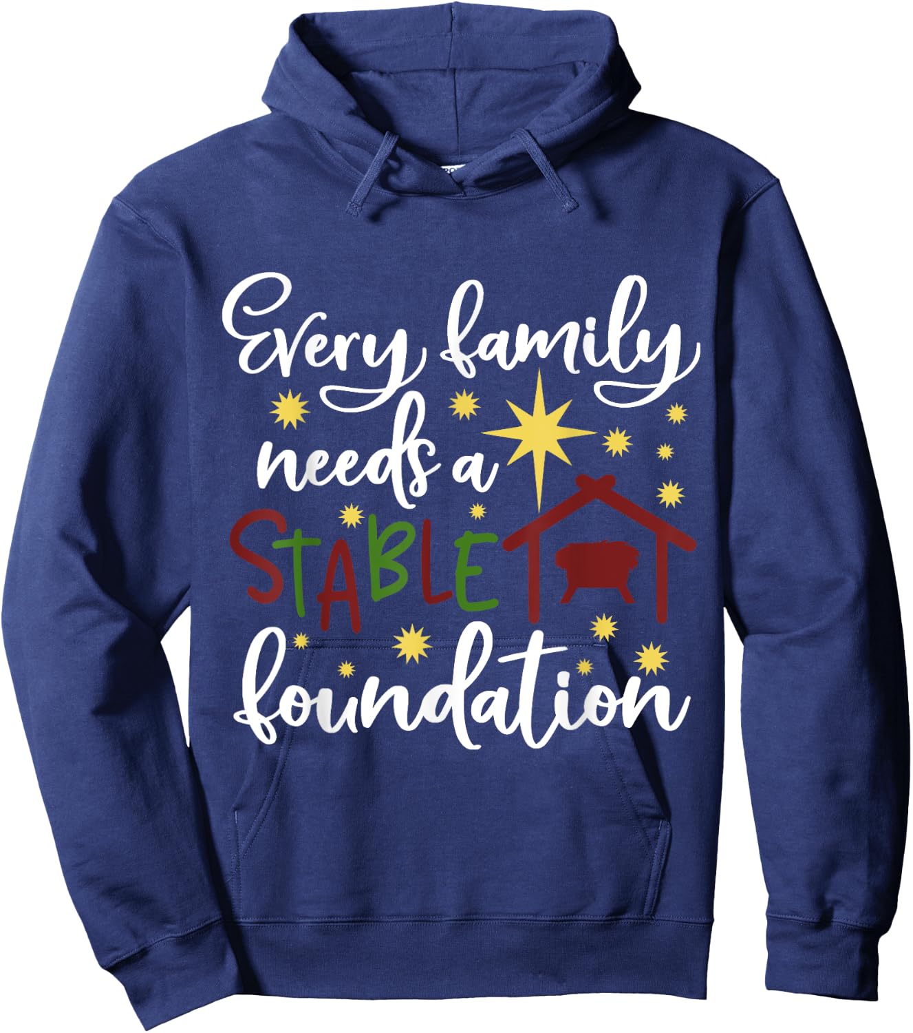 Christmas Christian Saying Religious Quote Family Xmas Gift Hoodie - Hoodie | Navy