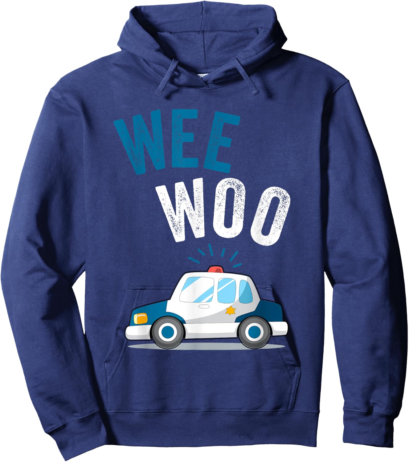 Wee Woo Police Car Funny Cute Hoodie - Hoodie | Navy