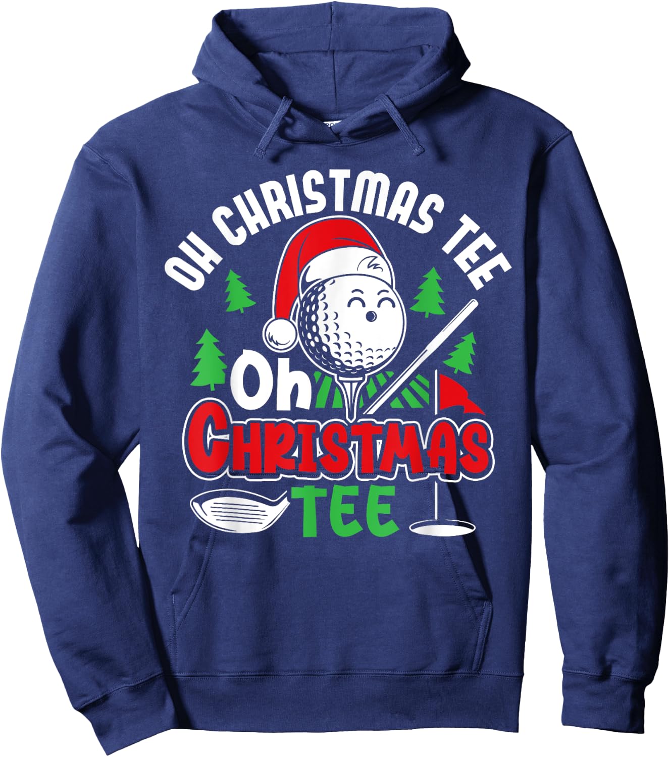 Oh Christmas Oh Christmas Golf Player Golfer Funny Hoodie - Hoodie | Navy