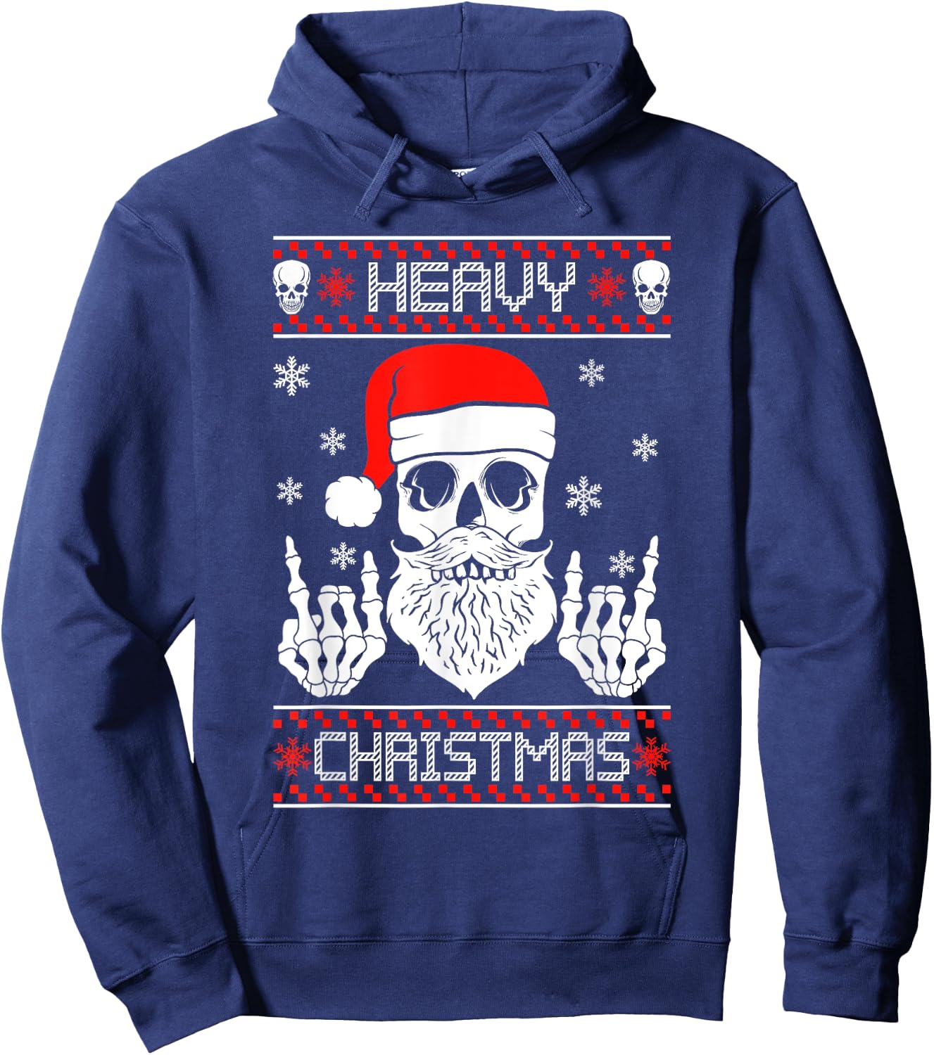 Geschenk Christmas Rock & Heavy Metal Weihnachten Heavy Metal Christmas 2020 Ugly Christmas Hoodie - Hoodie | Navy