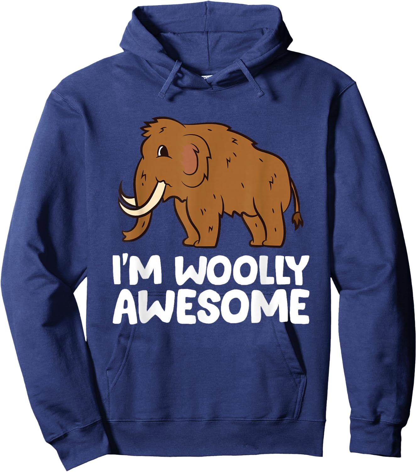I'm Woolly Awesome Cute Boys Girls Kids Woolly Mammoth Small Hoodie - Hoodie | Navy