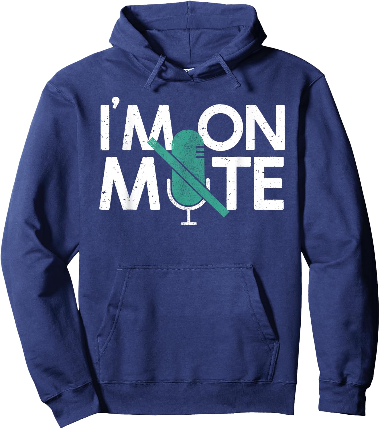 I'm On Mute Gift Women Virtual Meeting Hoodie - Hoodie | Navy