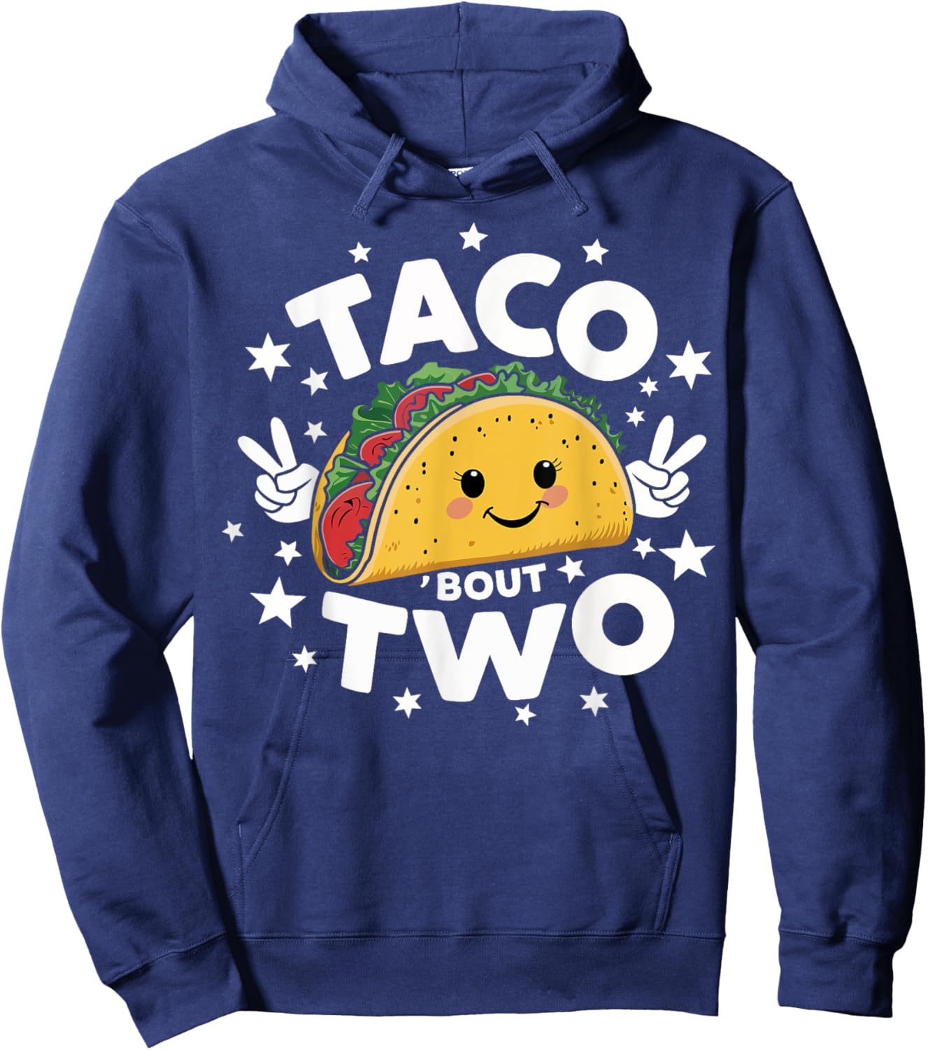 Taco Bout Two Taco Twosday Second Birthday Outfit Girl Boy Hoodie - Hoodie | Navy