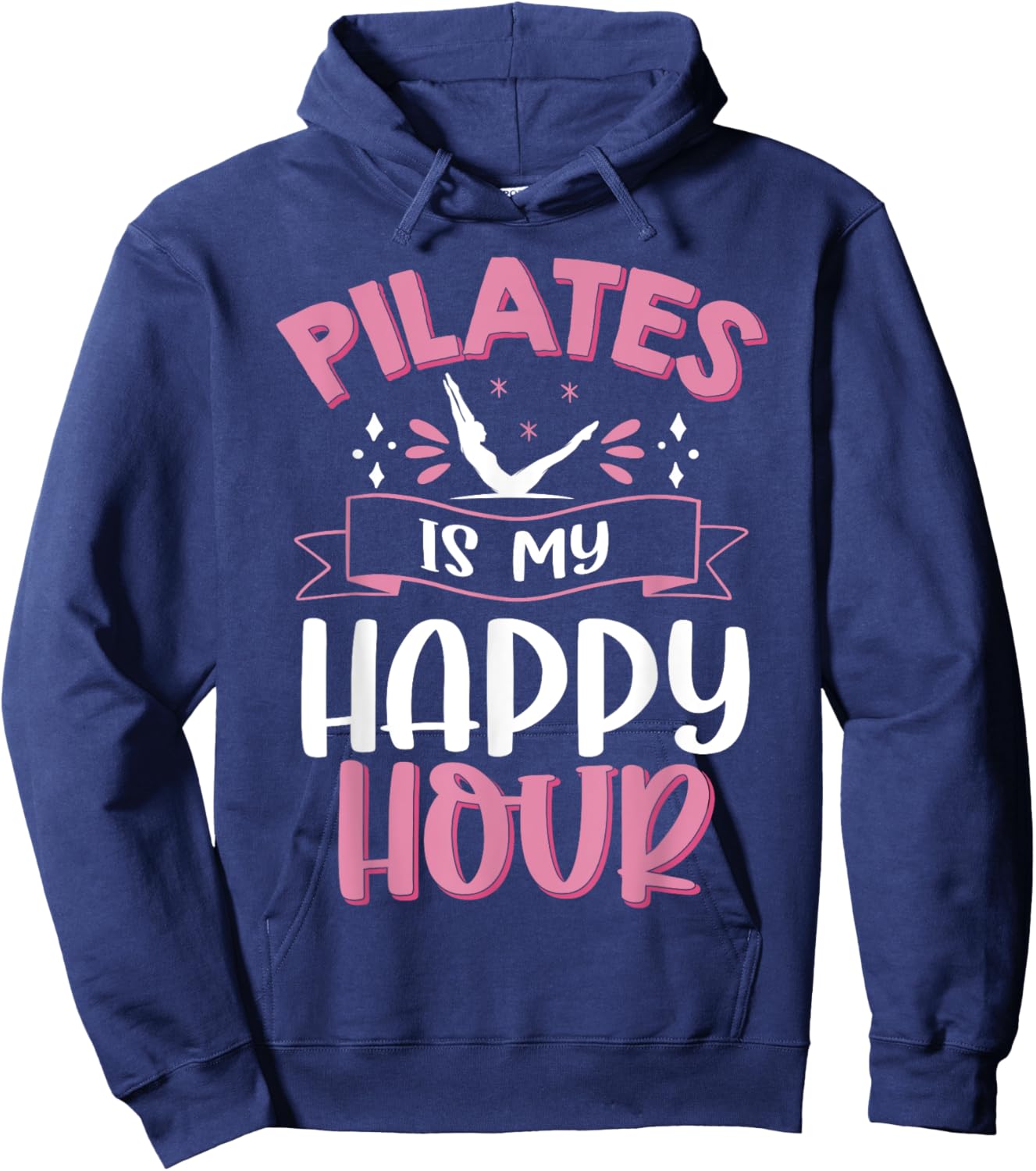 Pilates is my Happy Hour Meditation Pilates Instructor Hoodie - Hoodie | Navy