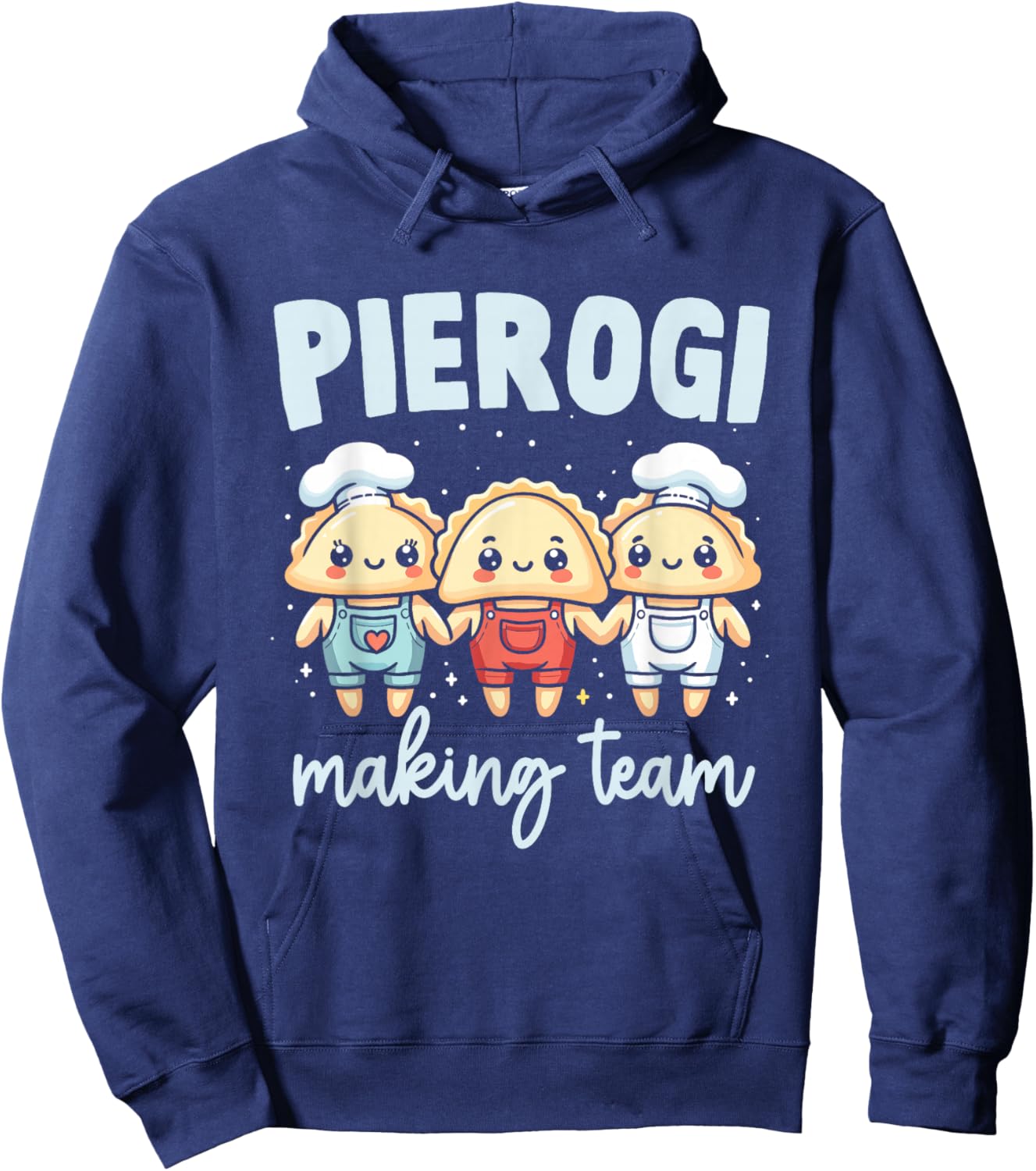 Pierogi Making Team Funny Polish Christmas Food Family Hoodie - Hoodie | Navy