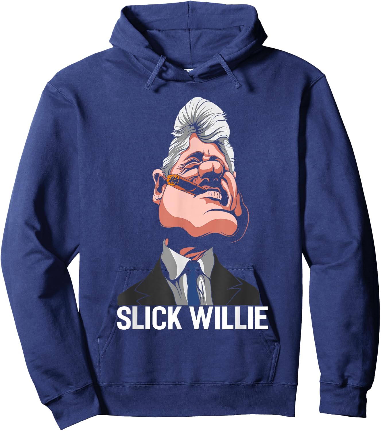 US 42nd President Bill Clinton Slick Willie Hoodie - Hoodie | Navy