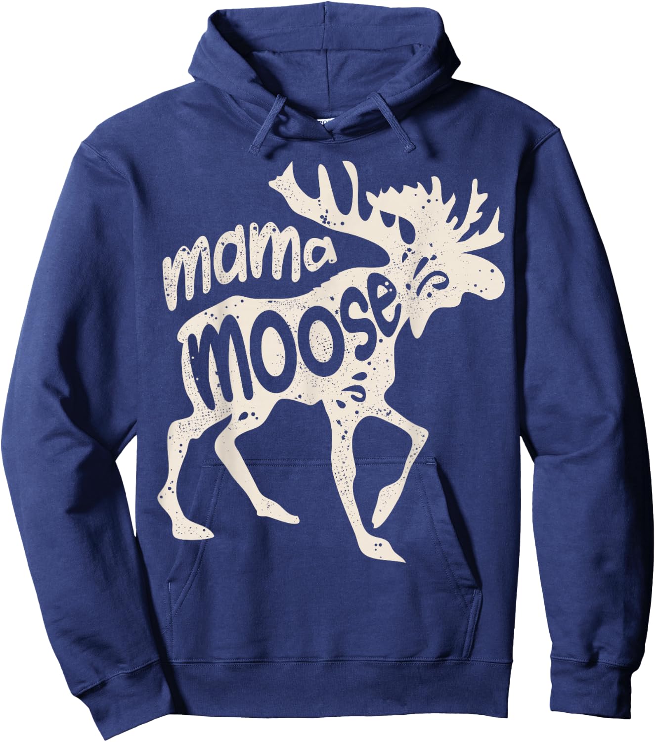 Mama Moose Mother's Day Mom Mommy Family Matching Vintage Hoodie - Hoodie | Navy