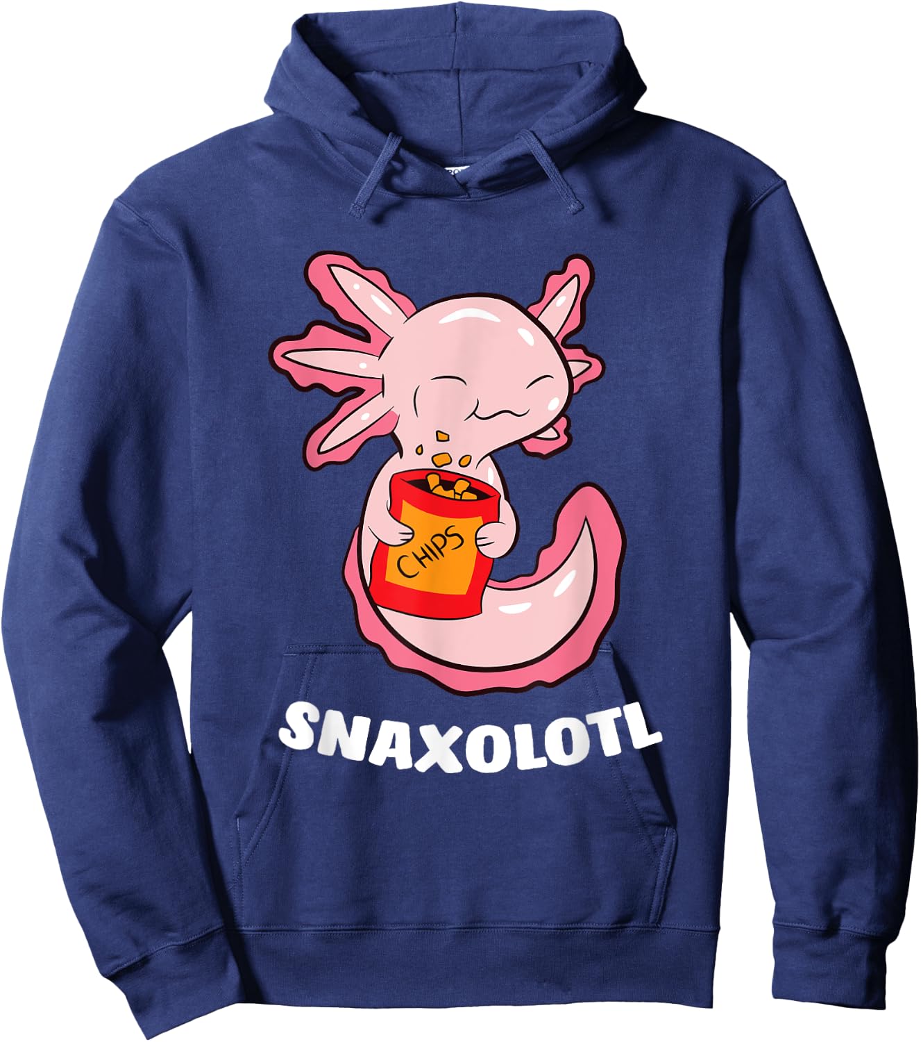 Cute Axolotl Lover Snaxolotl Kawaii Axolotl Food Sweets Hoodie - Hoodie | Navy