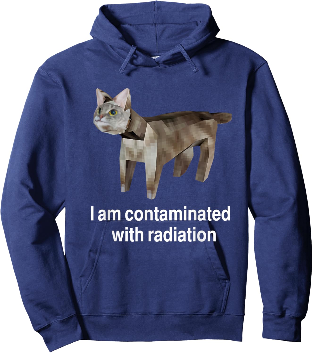 I Am Contaminated Funny Cat Meme Hoodie - Hoodie | Navy