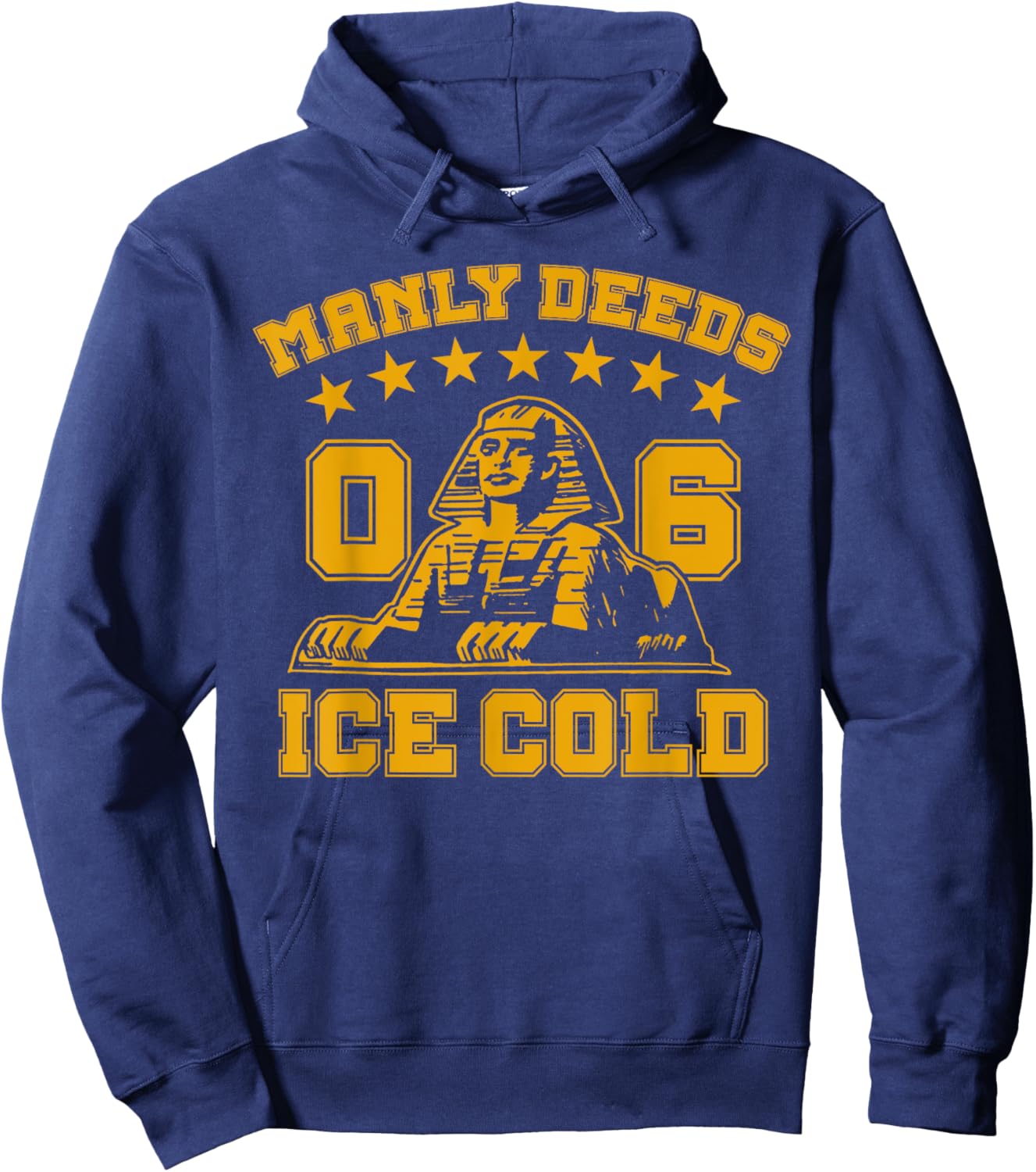 Alpha African Fraternity 1906 Manly Deeds Ice Cold Hoodie - Hoodie | Navy