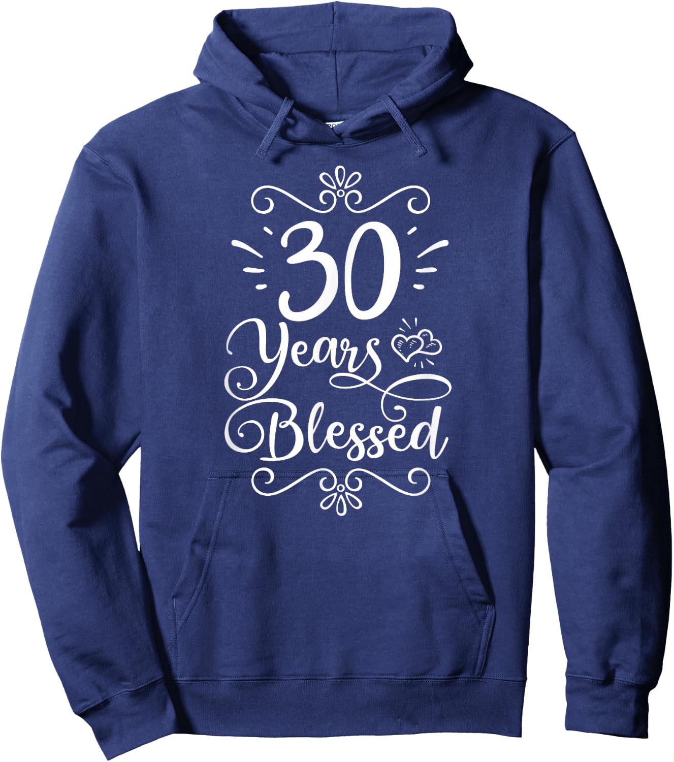 30th Birthday 30 Years Blessed Religious Jesus God Christian Hoodie - Hoodie | Navy