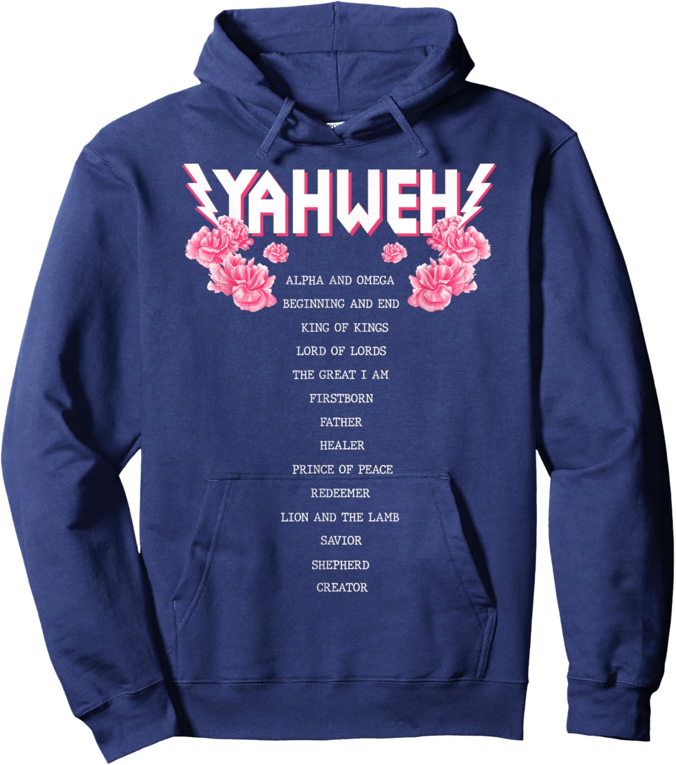 Yahweh Christian Religious YHWH Apparel Men and Women Hoodie - Hoodie | Navy