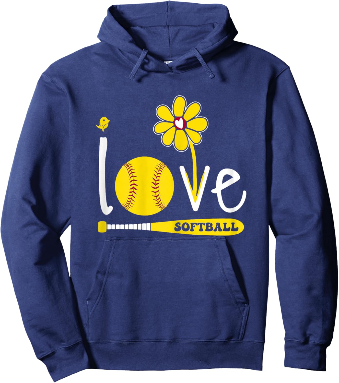 Softball Shirts for Teen Girls I Love Softball Hoodie - Hoodie | Navy