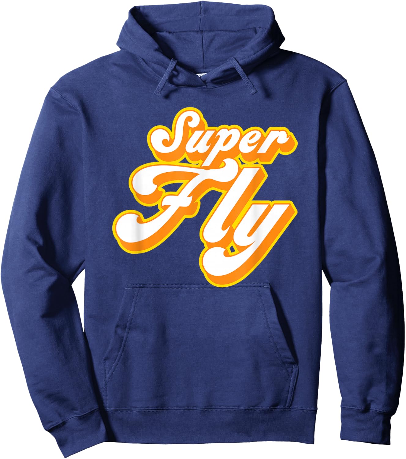 Groovy 1970s Super Fly Hoodie - Hoodie | Navy