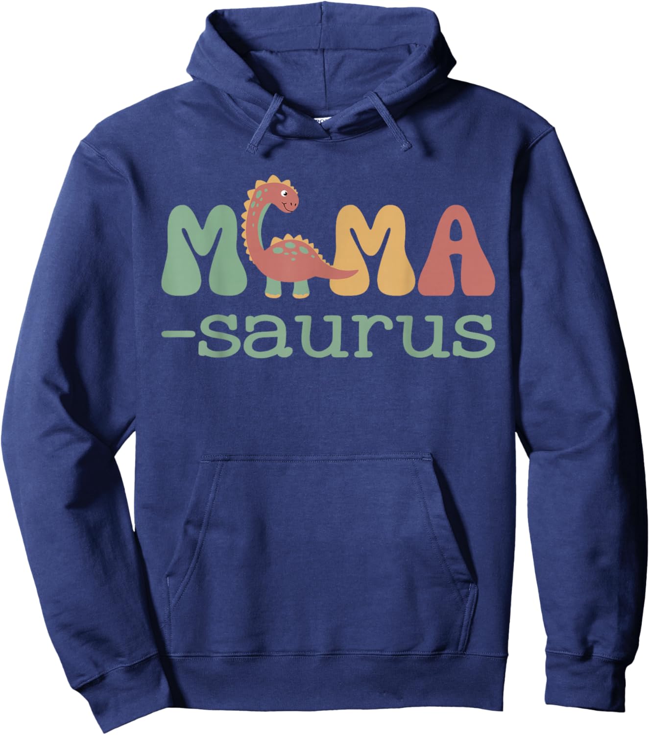 Mamasaurus T Rex Dinosaur Mama Saurus Family Matching Retro Hoodie - Hoodie | Navy