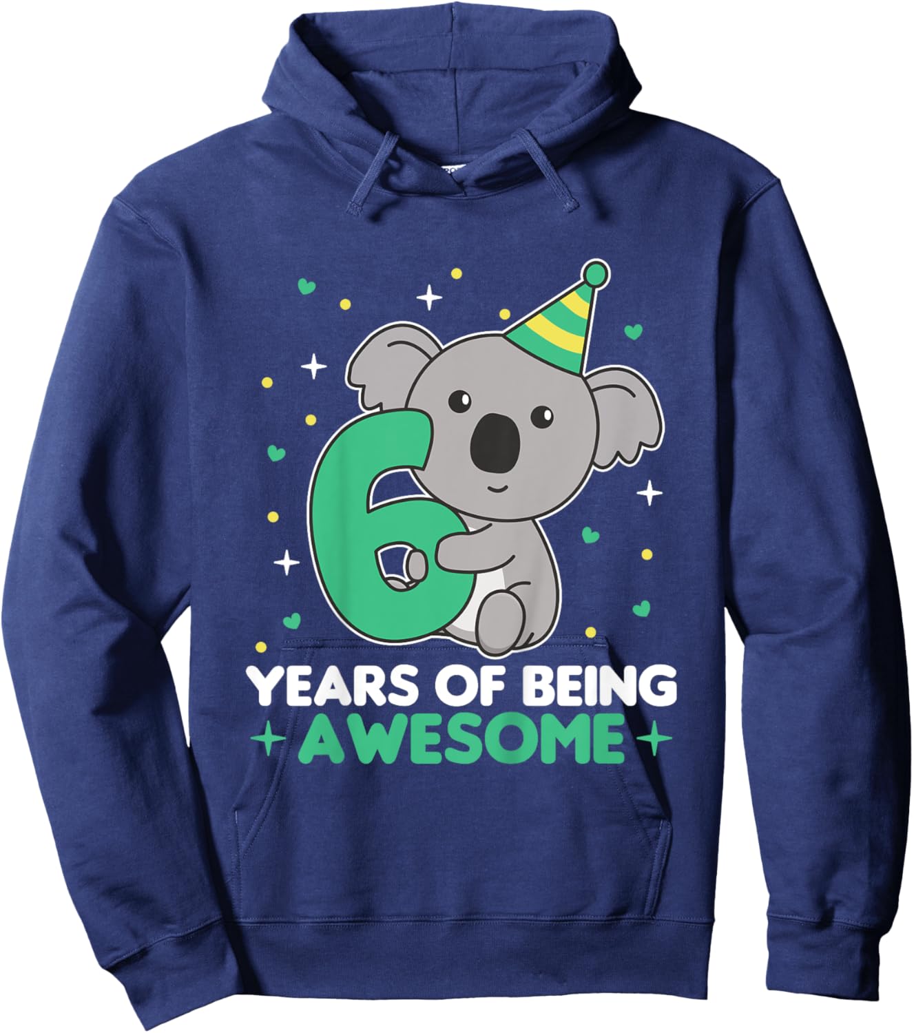 Kids Koala For 6th Birthday For Children Six Years Old Hoodie - Hoodie | Navy