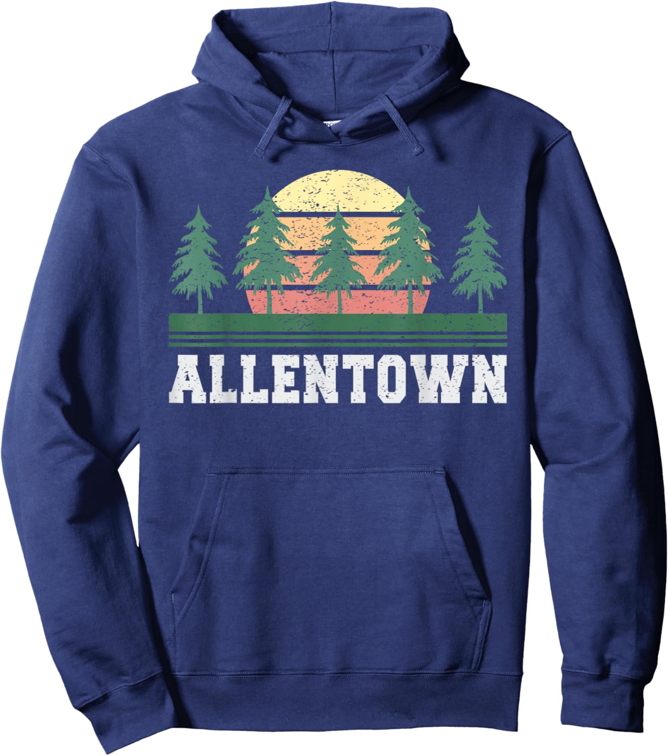 Pennsylvania Allentown Retro Vintage Gift Men Women Kids Hoodie - Hoodie | Navy