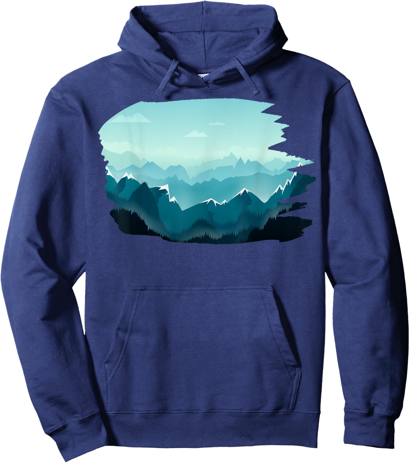 Timeless Mountain, Nature Trees and Forest Hoodie - Hoodie | Navy