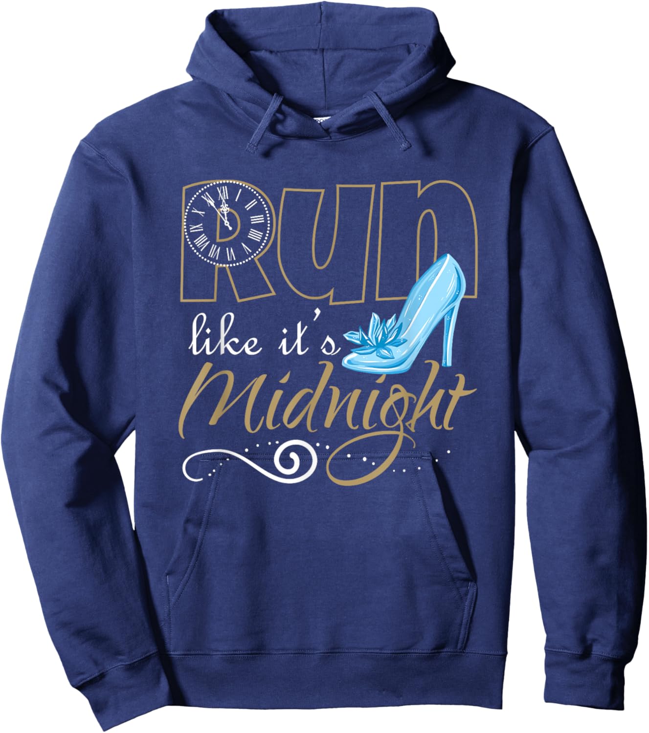 Running Funny Run Like It's Midnight Hoodie - Hoodie | Navy