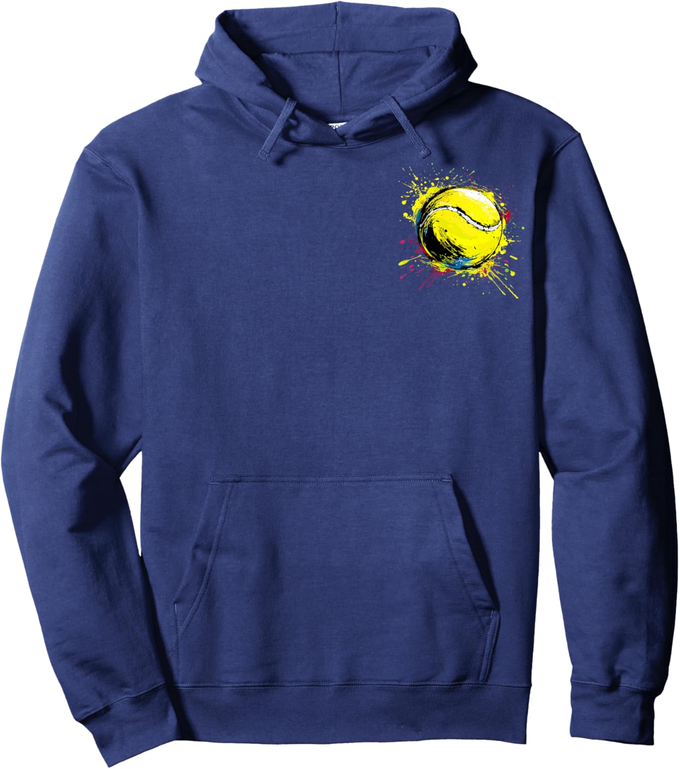 Tennis Ball Splash Art Tennis Colorful Hoodie - Hoodie | Navy