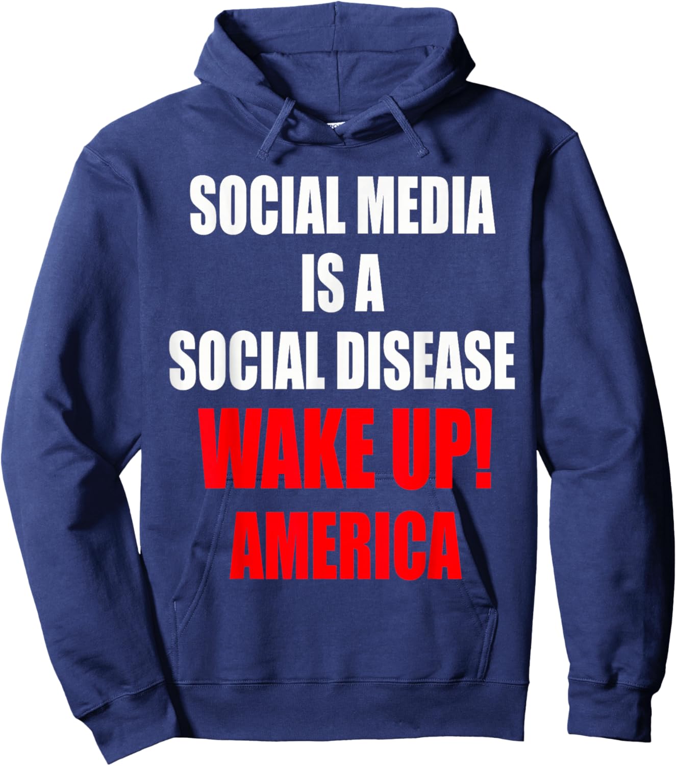 Anti Social Media - Social Media Is A Social Disease Hoodie - Hoodie | Navy