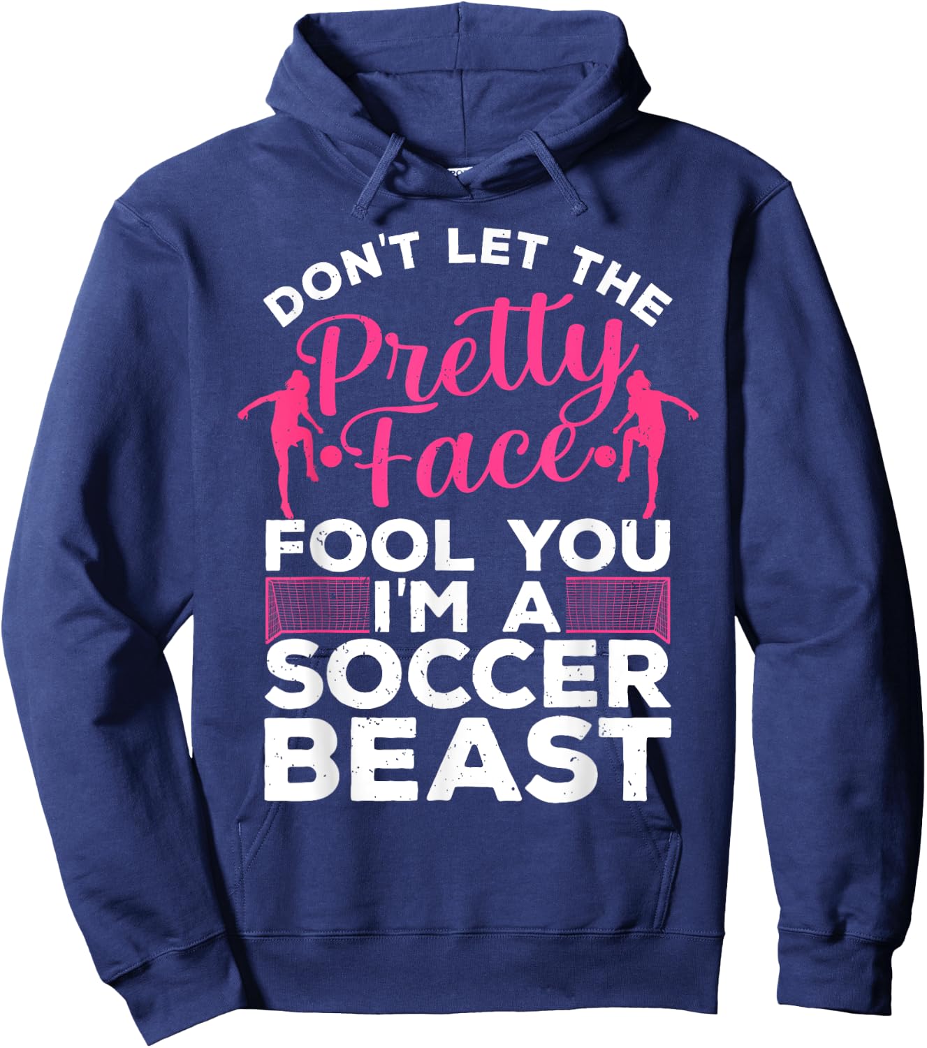 Funny Soccer Art Girls Soccer Player Soccer Lover Hoodie - Hoodie | Navy