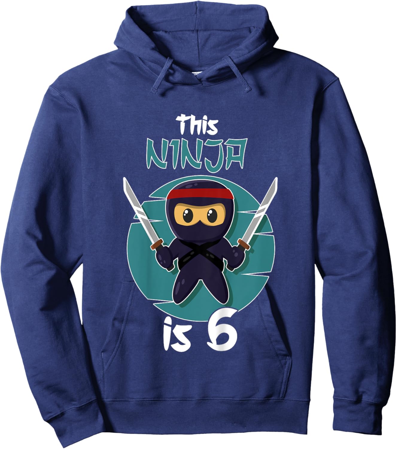 This Ninja Is 6 Birthday Boy Girl Ninja 6th Birthday Hoodie - Hoodie | Navy